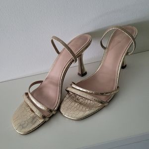 Call it spring gold heels , size 8